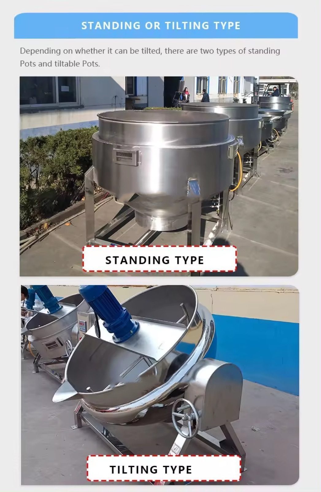 100-1000L Food Processing Tilting Kettle — HUIYILAI