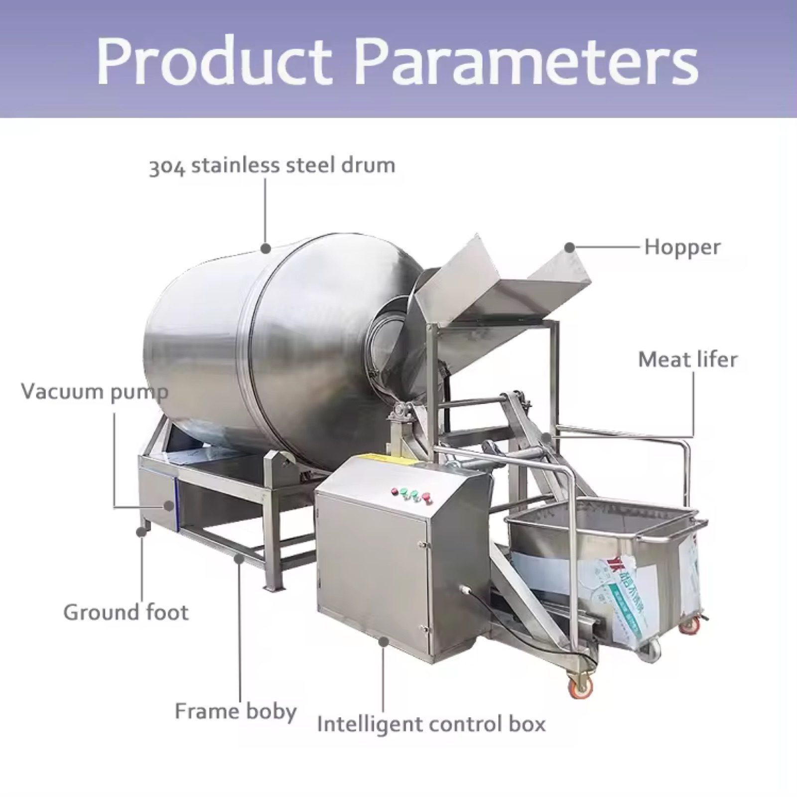 1000L Hydraulic Poultry Marinator — HUIYILAI