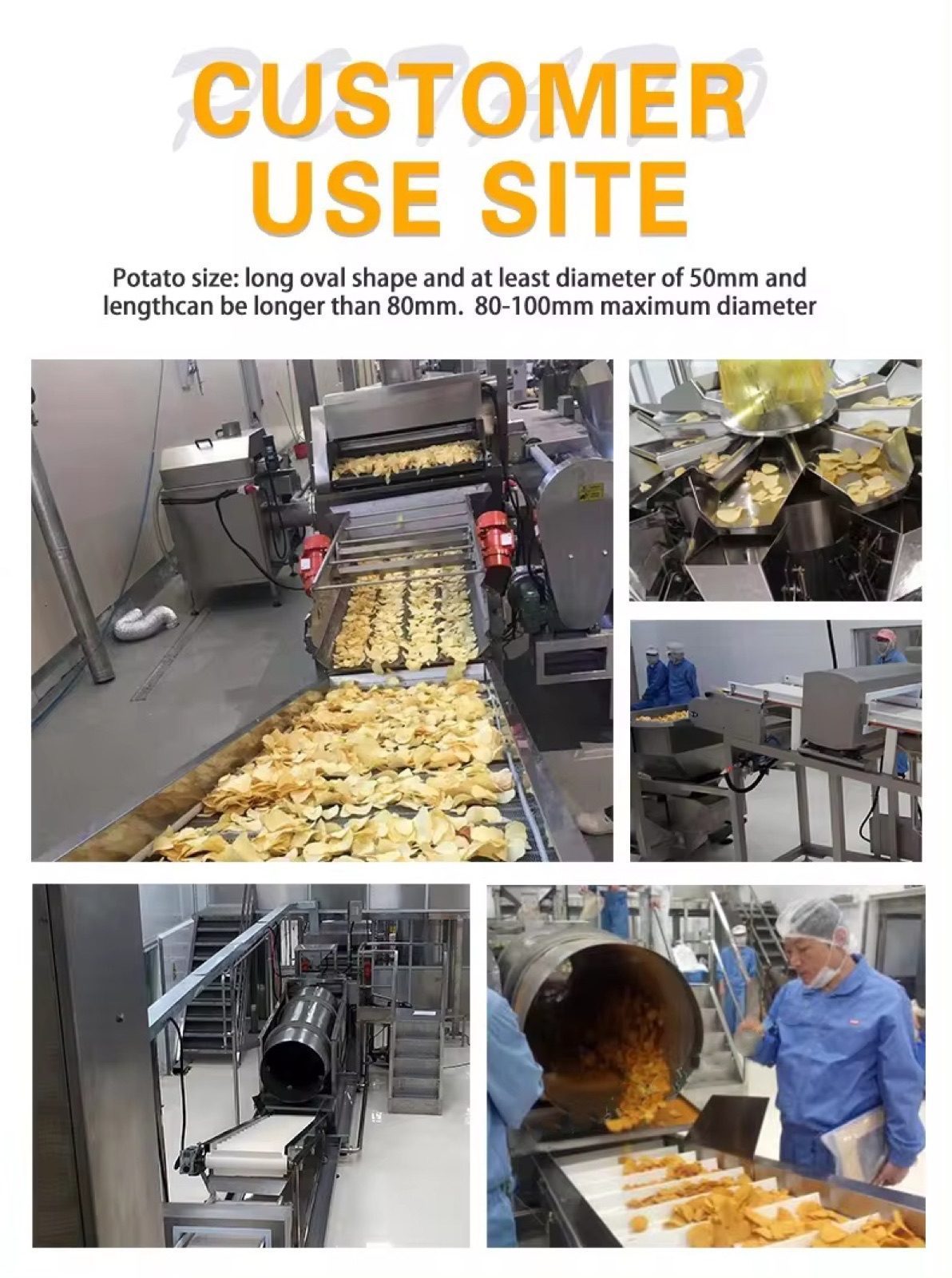 100TPD Custom Small-Scale French Fries Chips Production Line — HUIYILAI