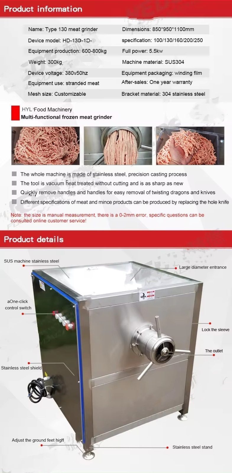 Meat Mincer / Meat Grinder Electric — HUIYILAI
