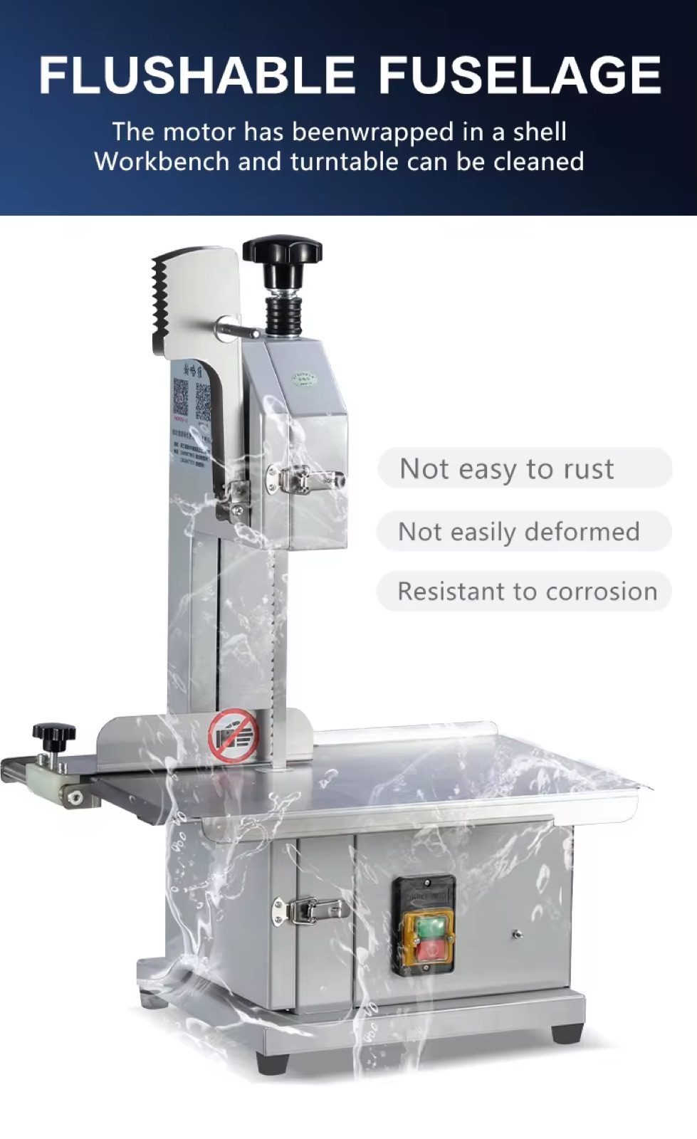 Meat Bone Fish Cutting Freeze Beef Lamb Ribs Steak Bones Pork Ice Block Sawing Processing Band Saw Cutter Machine Machine For Sawing Bones — HUIYILAI