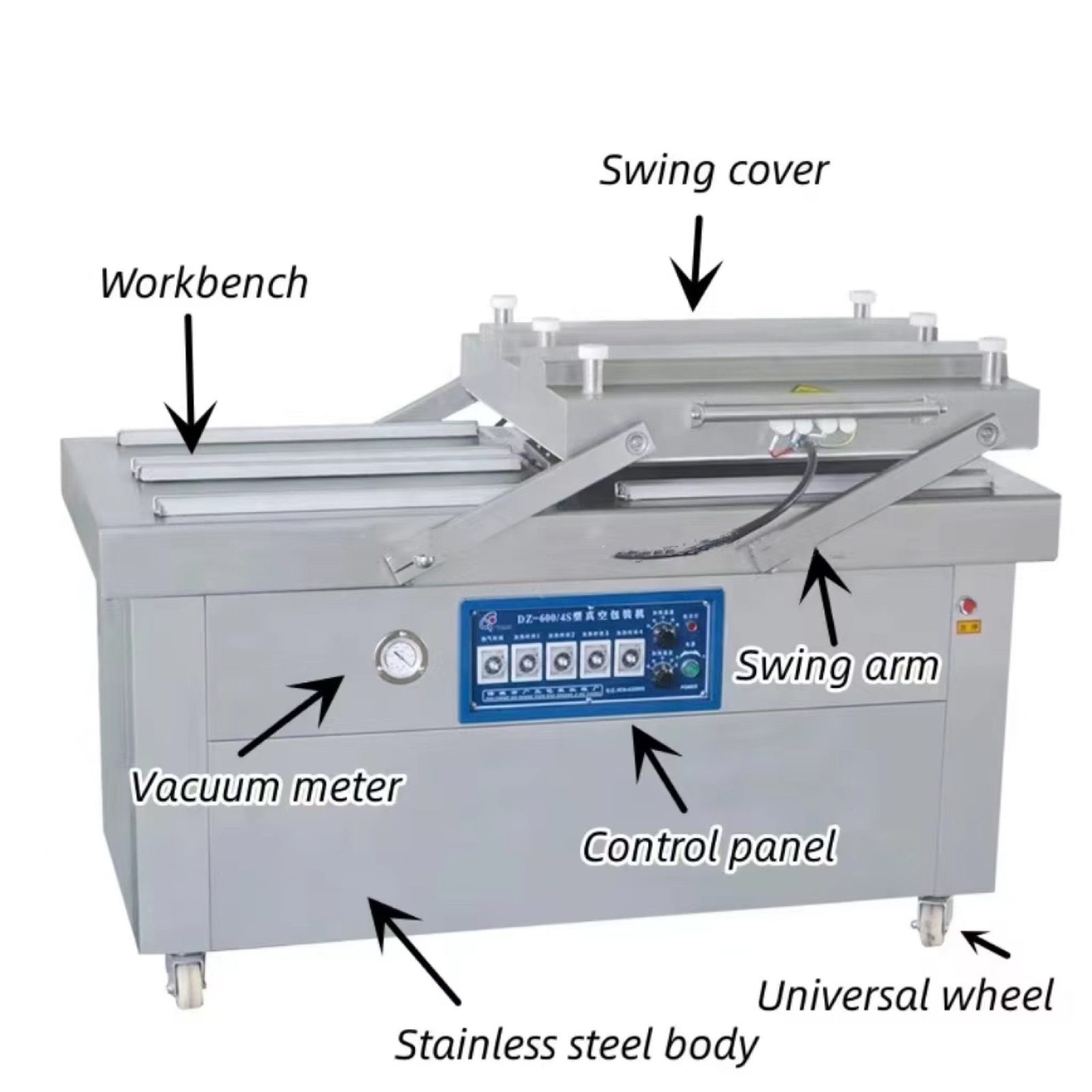 DZ800/2SB Double Chamber Vacuum Packaging Machine — HUIYILAI