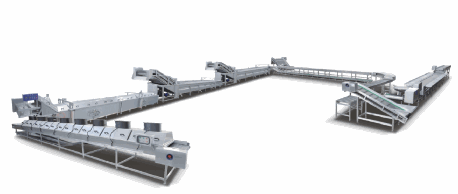 HUIYILAI Fully Prefabricated Vegetable Processing Meat Washing Cutting Production Line — HUIYILAI