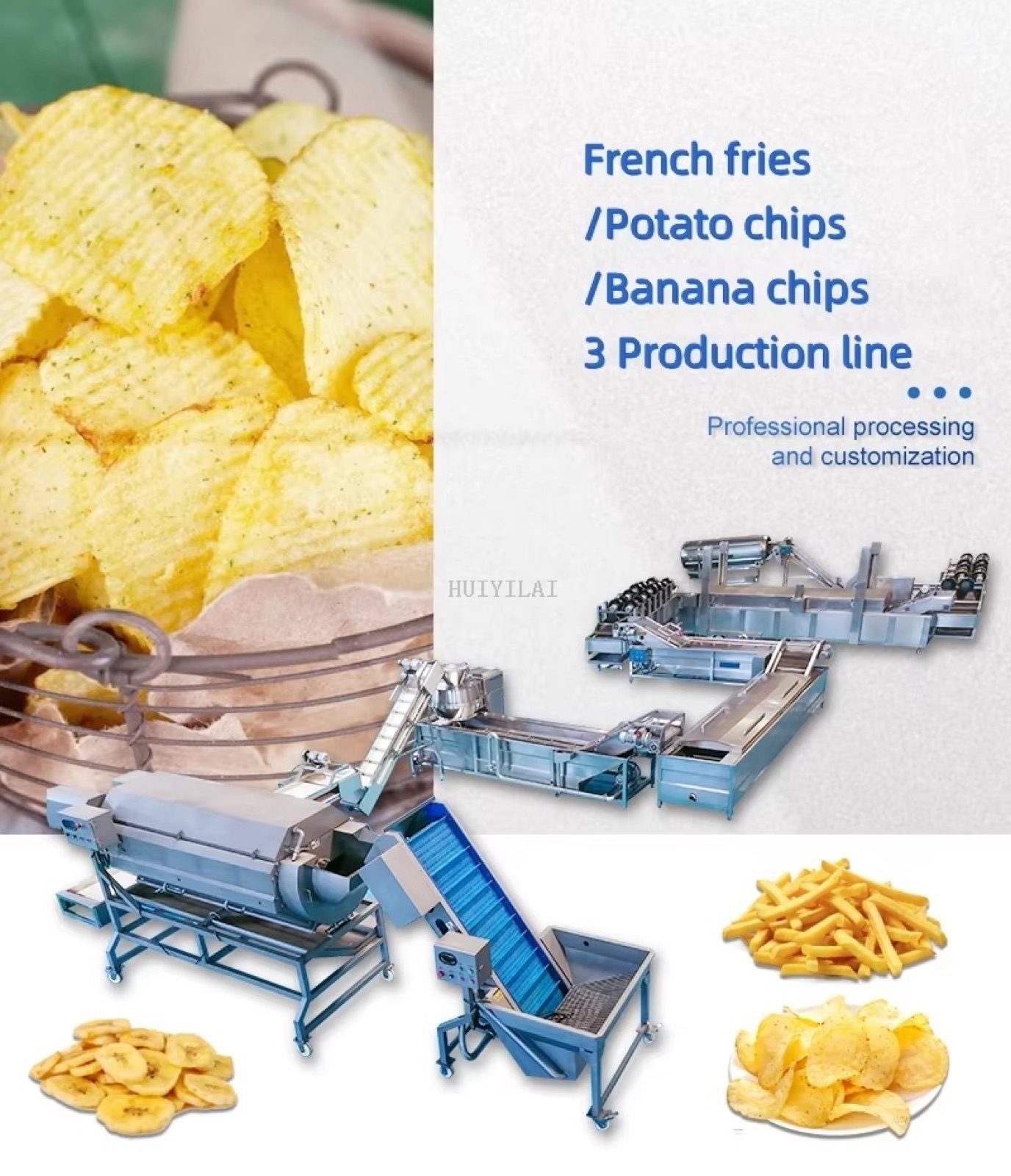 Industrial Potato Processing Line for Chips — HUIYILAI