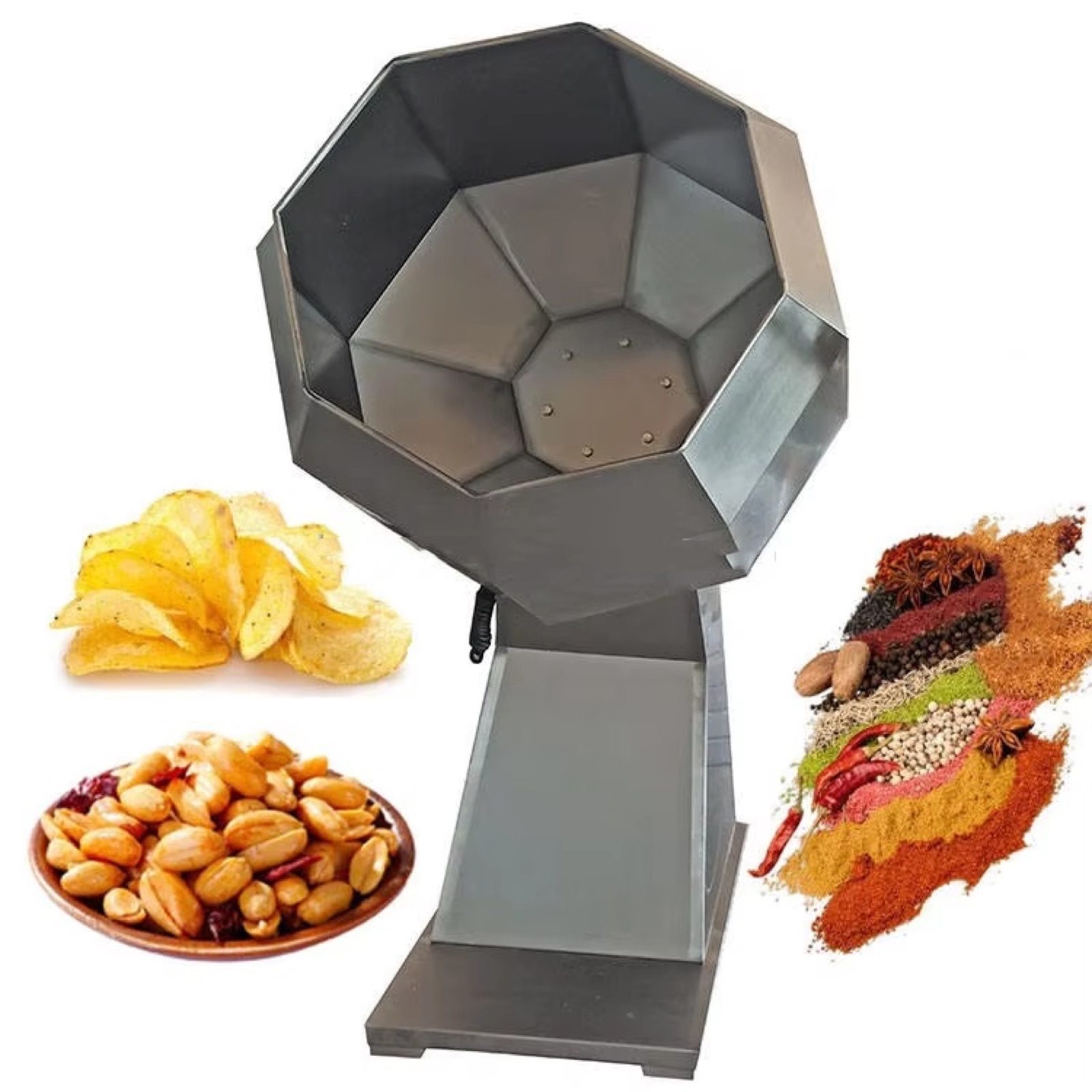 Octagonal Snacks Food Flavoring Seasoning Mixer — HUIYILAI